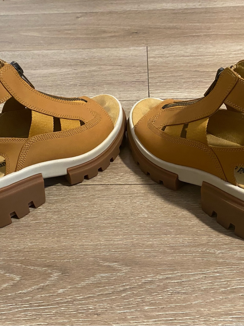 Timberland Tan Suede Women's Boot Sandals - Picture 4 of 7